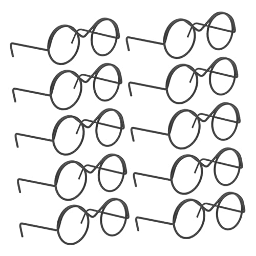 ERINGOGO 20Stücke Puppenbrille Brillen Für Puppen Runde Rahmen Ohne Gläser Klassisches Puppenzubehör Zur Dekoration Von Puppenhäusern Und Spielsets von ERINGOGO