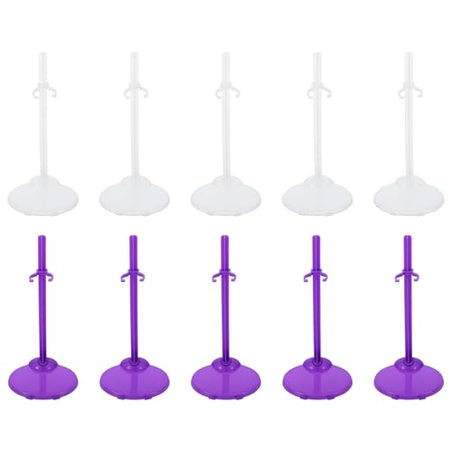 ERINGOGO 20Stücke Puppenständer Verstellbare Puppenhalterung für Puppen Transparent und Puppenzubehör für Figuren Schutz und Präsentation von ERINGOGO