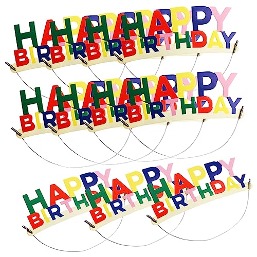 ERINGOGO 20st Geburtstagshut Geburtstagsmützen Für Kinder Geburtstagsfeierhüte Für Erwachsene Geburtstag Hüte Partyhüte Für Kinder Kinderhüte Masse Mini-partyhüte Papier Stirnband Buchstabe von ERINGOGO