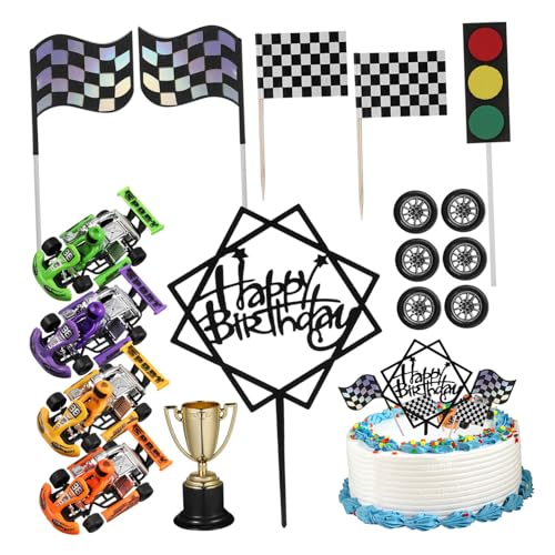 ERINGOGO 23 Stk. Rennkuchendekoration LKW-Kuchendekoration Autos Cupcake Topper Partyzubehör zum Thema Geburtstag LKW-Kuchendeckel Rennwagen-Geburtstagsdekorationen Papier Zufällige Farbe ERINGOGO 23 Stk. Rennkuchendekoration LKW-Kuchendekoration Autos Cupcake Topper Partyzubehör zum Thema Geburtstag LKW-Kuchendeckel Rennwagen-Geburtstagsdekorationen Papier Zufällige Farbe von ERINGOGO