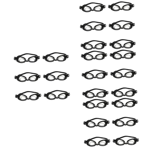 ERINGOGO Trendige Brille 24 STK Mini Baby Schwimm Brille Plastikgläser Puppenbrillen Brille für Puppe Puppenhaus Trendige Sonnenbrille Brillen zum Anziehen der Puppe Gläser Dekore Mode von ERINGOGO