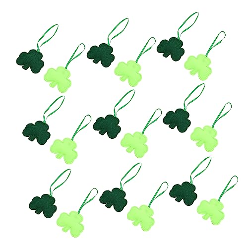 ERINGOGO 24 Stück Klee-verzierung Party Grün Kleeblatt-girlande Blumen- St. Patrick's Day Hängeschmuck Kleeblatt-requisite St. Patricks Day Kleeblatt Kleeblätter Hängende Dekoration Gefühlt von ERINGOGO