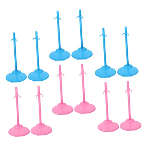 ERINGOGO 24 Stück Puppe Stehender Clip Puppenständer Süße Puppen Mini- Figur Plüsch Mädchen Stützständer Für Puppen Zubehör Puppentuch Puppenkleidung Träger Film Plastik von ERINGOGO