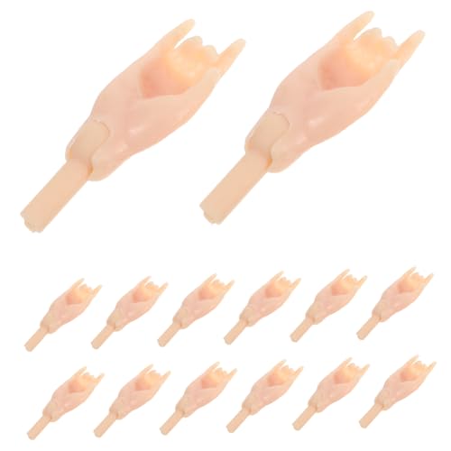 ERINGOGO 24 Stück Teiliges Beweglicher Miniatur Puppenhände Realistische Kunststoff Handgelenke Austauschbare Doll Design Zubehör für Kreative DIY Bastelprojekte und Puppenreparatur von ERINGOGO