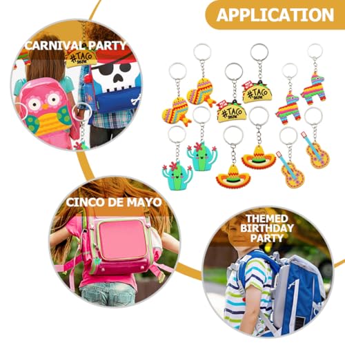 ERINGOGO 24 Stück Teiliges Mexican Fiesta Party Schlüsselanhänger Bunte Cartoon Keyrings Leicht und Kompakt als Partydeko Gastgeschenke und Rucksackanhänger für Sommerfeste und Geburtstage ERINGOGO 24 Stück Teiliges Mexican Fiesta Party Schlüsselanhänger Bunte Cartoon Keyrings Leicht und Kompakt als Partydeko Gastgeschenke und Rucksackanhänger für Sommerfeste und Geburtstage von ERINGOGO