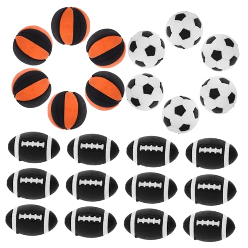 ERINGOGO 25Stücke Kleine Radiergummis Fußball und Basketball Design Kreative Schreibwaren für Mitgebsel für Schulpartys und Unterrichtsmaterialien Dekoration von ERINGOGO