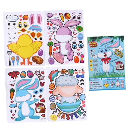ERINGOGO 25blätter Aufkleber Set Für Mädchen Osterthema Sticker Für Kreative Bastelprojekte Und Partyspaß Deckblatt Und Aufkleber Designs von ERINGOGO