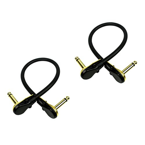 ERINGOGO 2Stücke Gitarrenkabel Vergoldete Anschlüsse für Effektgeräte und Musikinstrumente Geräuschreduktion und Einfache Handhabung von ERINGOGO