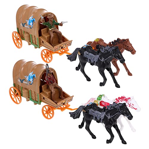 ERINGOGO 2sätze Western Kutschenmodelle Mit Puppen Kulturelle Sammelspielzeuge Für Tischdekorationen Und Spielzeugfiguren Mit Kutschenverzierung ERINGOGO 2sätze Western Kutschenmodelle Mit Puppen Kulturelle Sammelspielzeuge Für Tischdekorationen Und Spielzeugfiguren Mit Kutschenverzierung von ERINGOGO