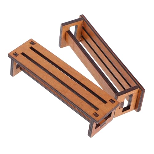 ERINGOGO 2stücke Miniatur Holzstuhl Vintage Design Mini Möbel Für Deko Retro Holzfiguren Für Garten Detailreiche Miniaturstühle Für Kreative Gestaltung von ERINGOGO