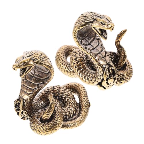 ERINGOGO 2stücke Vintage Schlange Statue Aus Messing Einzigartige Tischdekoration Für Büro Und Zuhause Elegantes Brass Snake Design Als Teedekor Oder Tischornament ERINGOGO 2stücke Vintage Schlange Statue Aus Messing Einzigartige Tischdekoration Für Büro Und Zuhause Elegantes Brass Snake Design Als Teedekor Oder Tischornament von ERINGOGO