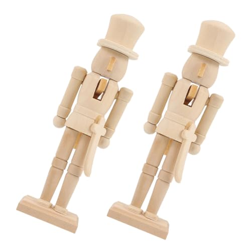 ERINGOGO 2stücke Weihnachts- Holzfigur Unbemalt Nutcracker Soldat Bastelmaterial Für Kreative Weihnachtsdekoration Unvollendete Holzfigur Für Individuelles Gestalten Geschenkidee ERINGOGO 2stücke Weihnachts- Holzfigur Unbemalt Nutcracker Soldat Bastelmaterial Für Kreative Weihnachtsdekoration Unvollendete Holzfigur Für Individuelles Gestalten Geschenkidee von ERINGOGO