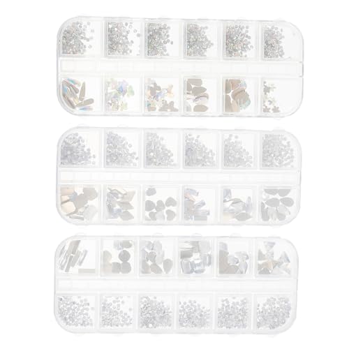 ERINGOGO 3 Boxen Teiliges Flatback Nagel Strasssteine Nail Charms Gemischte Glitzersteine für Nageldesign Selbstklebend Leicht zu Verstauen und Tragbar für Funkelnde DIY Nail Art ERINGOGO 3 Boxen Teiliges Flatback Nagel Strasssteine Nail Charms Gemischte Glitzersteine für Nageldesign Selbstklebend Leicht zu Verstauen und Tragbar für Funkelnde DIY Nail Art von ERINGOGO