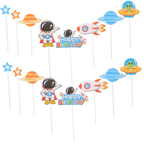ERINGOGO 3 Sätze Astronaut Tortendeko Weltraum Cupcake Topper Bunte Geburtstagsdeko Stabile Einfache Montage für Kindergeburtstag Weltraum Party Zubehör ERINGOGO 3 Sätze Astronaut Tortendeko Weltraum Cupcake Topper Bunte Geburtstagsdeko Stabile Einfache Montage für Kindergeburtstag Weltraum Party Zubehör von ERINGOGO