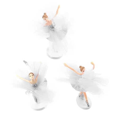 ERINGOGO 3 Sätze Ballerina Cupcake Toppers mit Tüllrock Kuchenornamente für Partydekoration Leichte und Stabile Tortendeko für Hochzeit Geburtstag Shower und Dessertgestaltung von ERINGOGO
