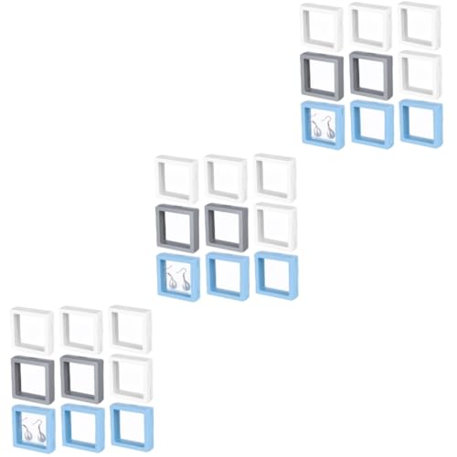 ERINGOGO 3 Sätze Mini -rahmen Dekorationen Transparenter Rahmen Anzeige Für Schwebend Steht Showcase Fall Vitrine Schmuckständer Schmuck-display-rahmen Plastik 9 Stück * 3 von ERINGOGO