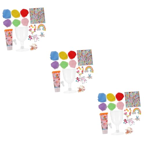 ERINGOGO 3 Sets Kreatives Handwerkswerkzeug Bastelset Eisbecher Kinderspielzeug Modelliermasse Für Kinder Eisbecher Modellbau Zubehör Kinderspielzeug Ornamente Aufwärmen Für von ERINGOGO