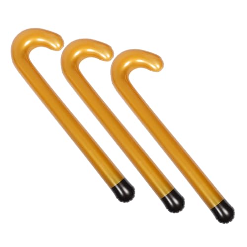 ERINGOGO 3 Stück Aufblasbarer Gehstock Lustige PVC Kostümrequisite für Kindergeburtstagsfeiern Vielseitig Einsetzbar für Partys und Outdoor Events Ergonomischer Griff für Maximalen Komfort von ERINGOGO