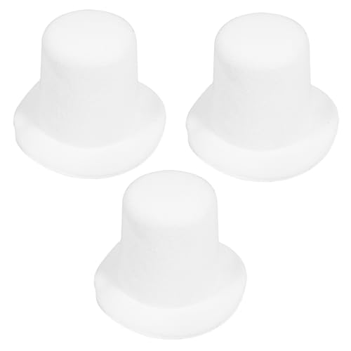 ERINGOGO 3 Stück Kinderhut Kappe Babypuppenkleidung Mini-Zylinder Bausatz Puppen-Accessoires Mini-Tops-Hut Miniaturhüte kleine Hüte zum Basteln Puppenhüte Puppenzubehör Eva Weiß von ERINGOGO