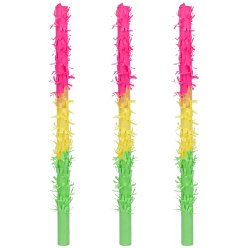 ERINGOGO 3 Stück Sie den Stock Jungs Partyzubehör Stöcke Lieferungen Partyspiele für Piñata-Sticks Pinatas-Sticks für Geburtstagsfeier Pinata-Stick für Mädchen Papier von ERINGOGO