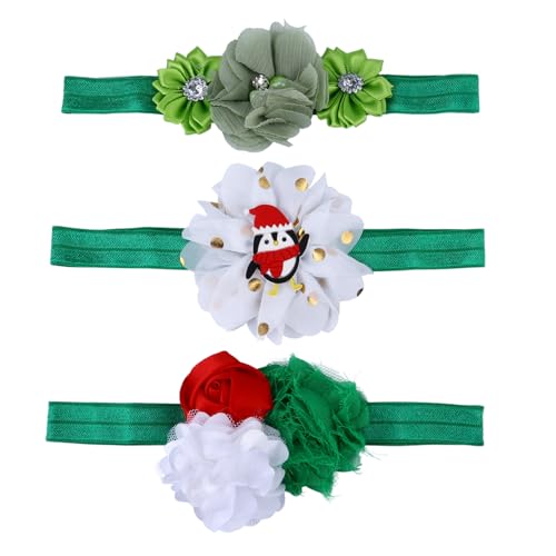 ERINGOGO 3 Stück Teiliges Haarband Weihnachts Halloween Party Haarschmuck Stretchy Xmas Headband für Mädchen mit Weichem Bequemem Material für Feiertage und Kostümanlässe von ERINGOGO