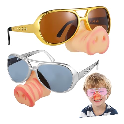 ERINGOGO 3 Stück Teiliges Lustige Pig Nose Brillen Gold Silber Bunte Ausgefallene Kostüm Sonnenbrillen für Erwachsene für Halloween Karneval Fotoaktionen und Partyspaß ERINGOGO 3 Stück Teiliges Lustige Pig Nose Brillen Gold Silber Bunte Ausgefallene Kostüm Sonnenbrillen für Erwachsene für Halloween Karneval Fotoaktionen und Partyspaß von ERINGOGO
