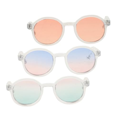 ERINGOGO 3 Stück Teiliges Puppenbrillen aus Baumwolle Miniatur Accessoires für Puppen Niedliche Detailreiche Brillen für Puppenkleidung und Ankleidespaß von ERINGOGO