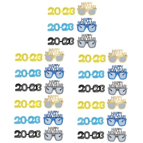 ERINGOGO 30 Stk 2023 Brille Foto-requisite Neujahrsparty-brille Interessante Brille Brillen Requisiten Neuartige Neujahrsbrille Party-brillen-dekore Schokoriegel Weihnachten Partybedarf von ERINGOGO