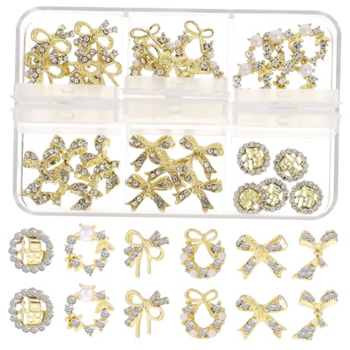 ERINGOGO 30 Stück Teiliges Nail Charm Metall Nagelschmuck Flach Rückseite Glänzend Maniküre Dekorationen DIY Nagelkunst Zubehör für Gelnägel und Nageldesign mit Aufbewahrungsbox ERINGOGO 30 Stück Teiliges Nail Charm Metall Nagelschmuck Flach Rückseite Glänzend Maniküre Dekorationen DIY Nagelkunst Zubehör für Gelnägel und Nageldesign mit Aufbewahrungsbox von ERINGOGO
