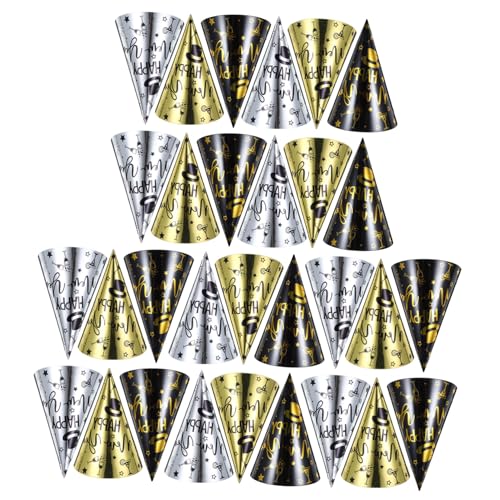 ERINGOGO 30 Stück Teiliges Silvester Partyhüte Bunte Papierkegel Hüte für Erwachsene Wiederverwendbar Neujahrsfeier Dekoration Foto Requisiten Vielseitig und Bequem ERINGOGO 30 Stück Teiliges Silvester Partyhüte Bunte Papierkegel Hüte für Erwachsene Wiederverwendbar Neujahrsfeier Dekoration Foto Requisiten Vielseitig und Bequem von ERINGOGO