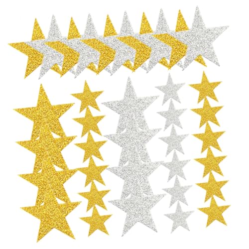 ERINGOGO 300 Stück Selbstklebende Sternaufkleber aus Schaumstoff Glitzernde Gold Silberne Sticker für Basteln Scrapbooking Geschenkdekoration Ablösbar ohne Kleberückstände Vielseitig ERINGOGO 300 Stück Selbstklebende Sternaufkleber aus Schaumstoff Glitzernde Gold Silberne Sticker für Basteln Scrapbooking Geschenkdekoration Ablösbar ohne Kleberückstände Vielseitig von ERINGOGO