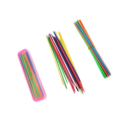 ERINGOGO 30Stücke Pickup Sticks Farbige Interaktive Spielstäbe für Eltern Junge Mädchen Spiele Umweltfreundliches Sicheres Material Blauer Aufbewahrungsbox Spaß für Jung von ERINGOGO