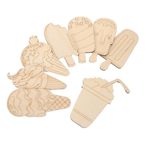 ERINGOGO 32 Stück Teiliges Eiscreme Holzfiguren Unbemalte Holzformen für DIY Kinderfreundlich zum Bemalen Kreative Sommerparty Deko und Handgemachte Holzkunst ERINGOGO 32 Stück Teiliges Eiscreme Holzfiguren Unbemalte Holzformen für DIY Kinderfreundlich zum Bemalen Kreative Sommerparty Deko und Handgemachte Holzkunst von ERINGOGO