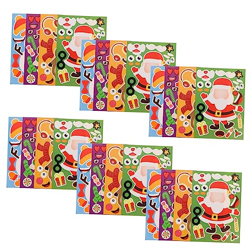 ERINGOGO 32blätter Weihnachts-Puzzle-Aufkleber Für Mädchen Dekorative Sticker Für Weihnachtsfeier Designs Sticker Und Für Mädchen Für Bastelprojekte Und Festliche Dekorationen von ERINGOGO