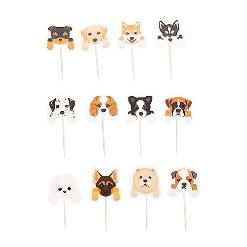 ERINGOGO 36 Stück Geburtstagskuchen-Plugin hund kuchen Hundegeburtstagsstütze Gastgeschenke für Hunde Kuchendeckel Hundekuchen Hund-Geburtstags-Kuchen-Deckel Papier ERINGOGO 36 Stück Geburtstagskuchen-Plugin hund kuchen Hundegeburtstagsstütze Gastgeschenke für Hunde Kuchendeckel Hundekuchen Hund-Geburtstags-Kuchen-Deckel Papier von ERINGOGO