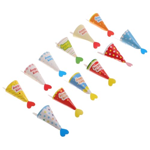 ERINGOGO 36 Stück Teiliges Mini Geburtstagskappen Bunte Papiertopper mit Punkten Streifen und Sternen Kreative Kuchendeko für Kindergeburtstag Babyparty Vielseitige DIY Dessertdekoration ERINGOGO 36 Stück Teiliges Mini Geburtstagskappen Bunte Papiertopper mit Punkten Streifen und Sternen Kreative Kuchendeko für Kindergeburtstag Babyparty Vielseitige DIY Dessertdekoration von ERINGOGO