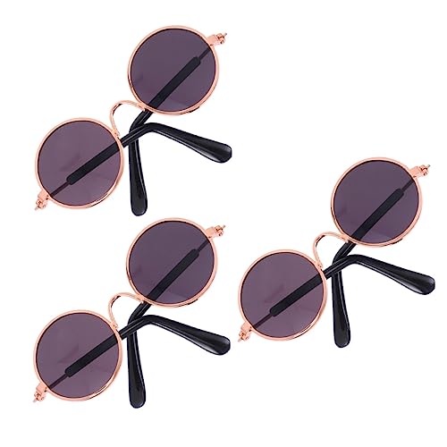 ERINGOGO 3St Mini-Brille tier kostüm tierkostüm fotos toy Cosplay-Kostüme Vintage-Sonnenbrille für Männer Gläser Puppe Sonnenbrille Mini-Puppen-Sonnenbrille Mehrfarbig von ERINGOGO