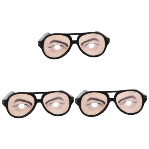 ERINGOGO 3St Rave-Brille Schnapsgläser in großen Mengen Spielzeuge Kinderspielzeug lustige Brille Scherzbrille Erwachsener Spielzeugset Requisiten Geschenk Männer und Frauen Sonnenbrille von ERINGOGO
