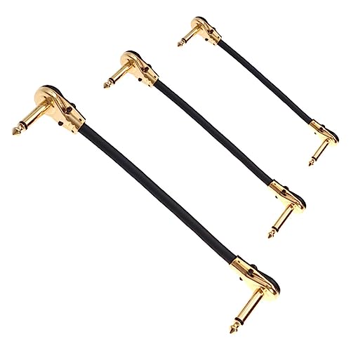 ERINGOGO 3Stücke Audio Verbindungskabel für Gitarren und Bass Effekte Flachkopf Audiokabel und Langlebig für Musikinstrumente und Effektpedale von ERINGOGO