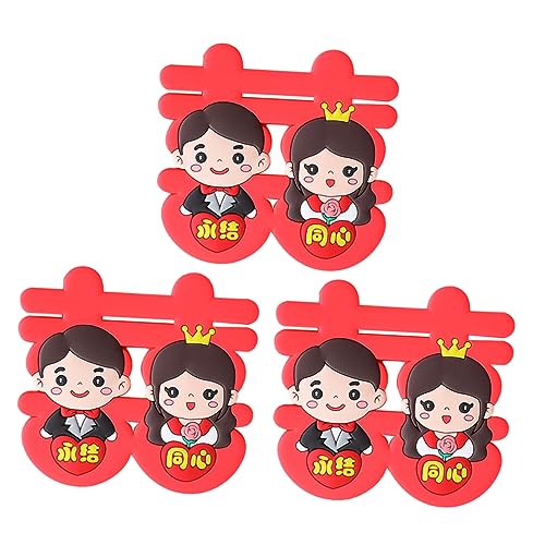 ERINGOGO 3Stücke Hochzeitstorte Dekoration Teiliges Kuchen Ornament Für Romantische Hochzeiten Chinesischer Stil Kuchendekor Lebensechte Figuren Für Geburtstagsfeiern Und Jubiläen von ERINGOGO