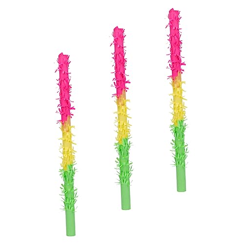 ERINGOGO 3Stücke Mehrfarbige Pinata Stöcke Für Kindergeburtstage Partyspielzeug Für Feste Und Feierlichkeiten Zubehör Für Kinderpartyspiele Und Pinata Spiele von ERINGOGO