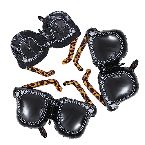 ERINGOGO 3Stücke Sonnenbrillen Luftballons Aufblasbare Mikrofone Für Jahre Party Dekoration Retro Cosplay Requisiten Robuste Folienballons Für Unvergessliche Feiern von ERINGOGO