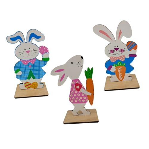 ERINGOGO 3stücke Teiliges Holz Osterhasen Dekoration Für Schreibtisch Bunte Ornamente Für Fröhliche Feiertagsatmosphäre Und Langlebigen Einsatz ERINGOGO 3stücke Teiliges Holz Osterhasen Dekoration Für Schreibtisch Bunte Ornamente Für Fröhliche Feiertagsatmosphäre Und Langlebigen Einsatz von ERINGOGO