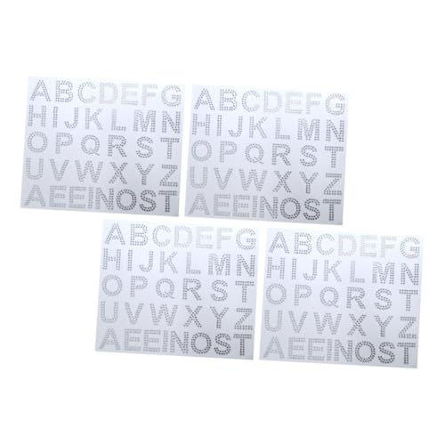 ERINGOGO 4 Blätter Buchstabenaufkleber Glitzernde Strass Sticker Selbstklebend Dekorative Rhinestone Buchstaben für DIY Kleidung Taschen Schuhe Hüte ERINGOGO 4 Blätter Buchstabenaufkleber Glitzernde Strass Sticker Selbstklebend Dekorative Rhinestone Buchstaben für DIY Kleidung Taschen Schuhe Hüte von ERINGOGO