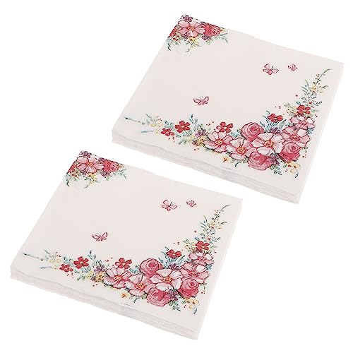 ERINGOGO Dekoratives Serviettenset Für Den Esstisch 4 Beutel Mit Je 20 Papierservietten Mit Blumendruck Für Partys Versammlungen Hochzeiten ERINGOGO Dekoratives Serviettenset Für Den Esstisch 4 Beutel Mit Je 20 Papierservietten Mit Blumendruck Für Partys Versammlungen Hochzeiten von ERINGOGO