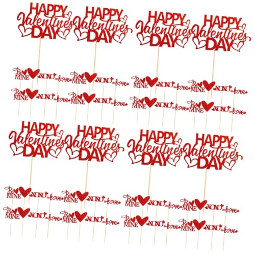 ERINGOGO Valentinstag Cupcake 4 Sätze Kucheneinsätze Zum Valentinstag Party Kuchendekoration Cupcake-dekoration Zum Geburtstag Schön Geformte Dessert-topper Cupcake-topper Rot Hölzern 50 Stück * 4 ERINGOGO Valentinstag Cupcake 4 Sätze Kucheneinsätze Zum Valentinstag Party Kuchendekoration Cupcake-dekoration Zum Geburtstag Schön Geformte Dessert-topper Cupcake-topper Rot Hölzern 50 Stück * 4 von ERINGOGO
