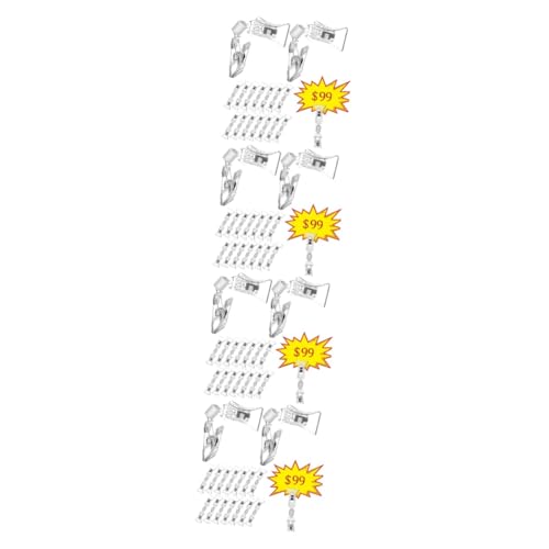 ERINGOGO 4 Sätze Transparente Doppelseitige Clips Für Preisschilder Etikettenhalter Und Verkaufsanzeigen Stabil Und Platzsparend Für Einzelhandel Büro Und Zuhause 20 Stück * 4 ERINGOGO 4 Sätze Transparente Doppelseitige Clips Für Preisschilder Etikettenhalter Und Verkaufsanzeigen Stabil Und Platzsparend Für Einzelhandel Büro Und Zuhause 20 Stück * 4 von ERINGOGO