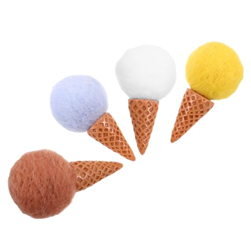 ERINGOGO Einzigartige Eistüten Aus Wollfilz Im Poposicle-Modus 4er-Pack Dekoration Für Events Und Partys von ERINGOGO