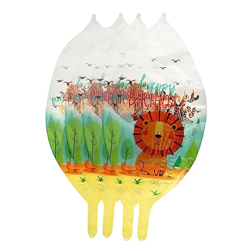 ERINGOGO 4 Stück Dschungel -Tierballon klare Luftballons Partyballons Dekorationen Thema Dusche Geburtstag Luftballons Dschungelballon Dschungelpartydekoration Babypartyballon -Nylon von ERINGOGO