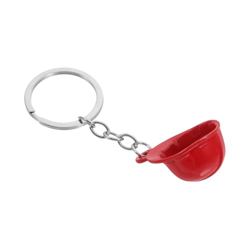ERINGOGO 4 Stück Mini Feuerwehrhelm Schlüsselanhänger Rot Tragbar und Leicht Kreatives Sicherheitshelm Design Multifunktionaler Schlüsselhalter und Partygeschenk für Schlüssel Taschen von ERINGOGO